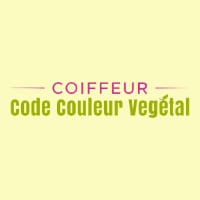 Logo du coiffeur code couleur végétal